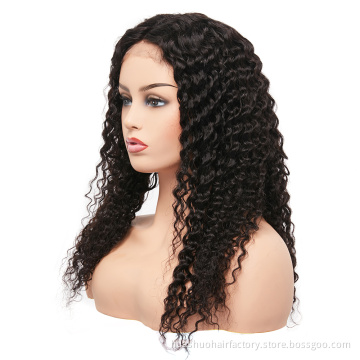 34 Inch Real Remy Virgin Human Hair Peruvian Kinky Curly Human Black Hair Ombre Lace Half Wig For Black Women